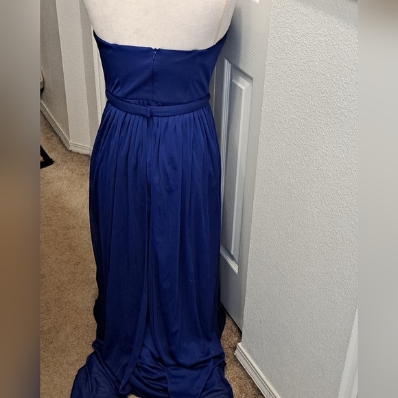 NWT David's Bridal Versa Convertible Cobalt Blue Formal Bridesmaid Dress - Picture 6 of 14